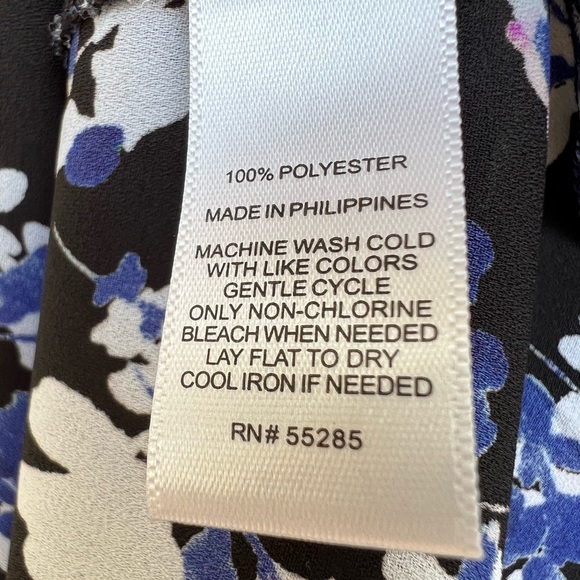 Express Black and Purple Floral Split Back Tank (s) - Picture 5 of 5